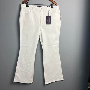 Gloria Vanderbilt Amanda Y2K Bootcut Jeans Vintage White Wash Size 18S NWT‎
